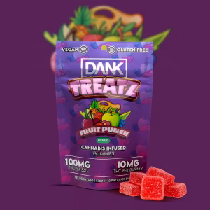 DANK TREATZ - FRUIT PUNCH - 100MG GUMMIES