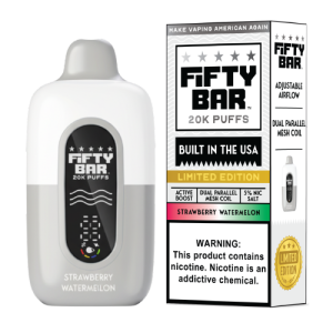 Strawberry Watermelon Bubblegum Disposable Vape (20000 Puffs) by Fifty Bar 20K